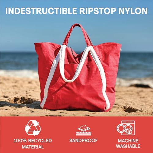 Waterproof Sandproof Beach Bag with Zipper E577