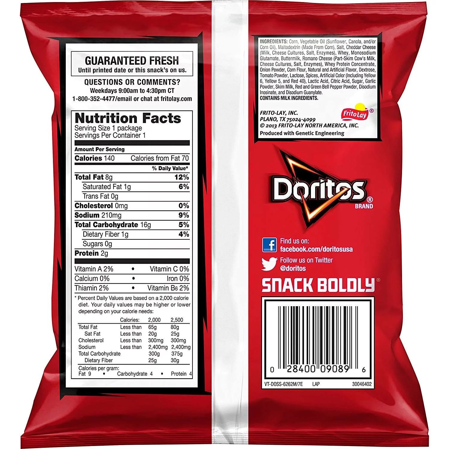 40 Count 1 oz Nacho Cheese Flavored Tortilla Chips B991282