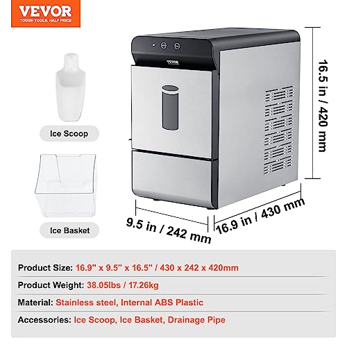 400LBS/24H Ice Making Machine with 330.7LBS Storage Bin C5121