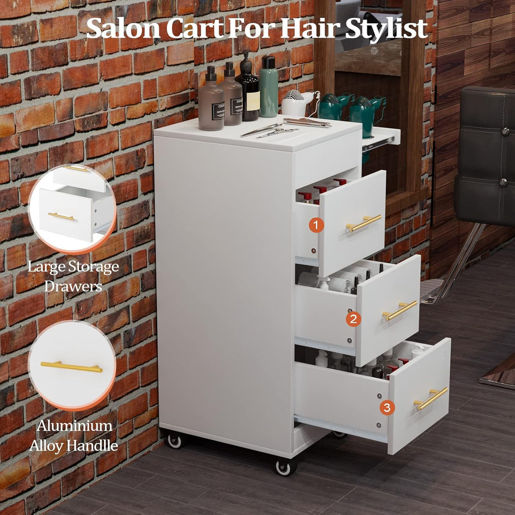 Wood Salon Trolley Cart with Wheels Z51267