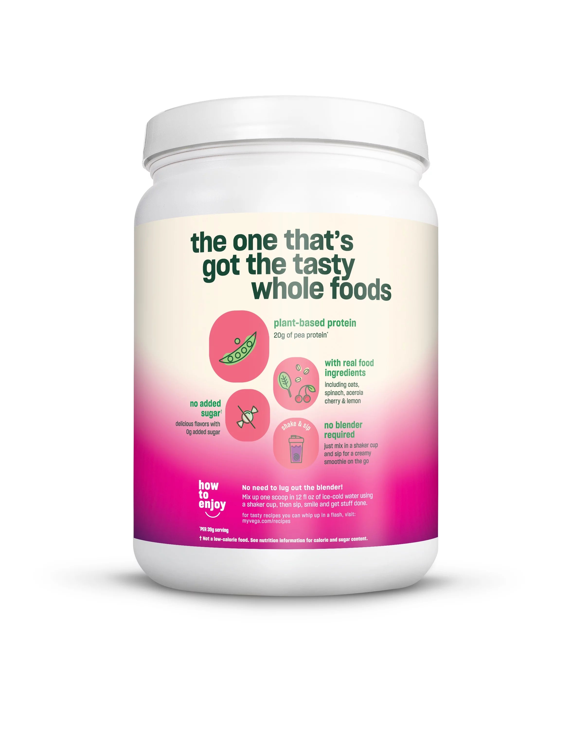 Vegan Protein Powder, 20g Plant Based Protein, 19 Oz P9466