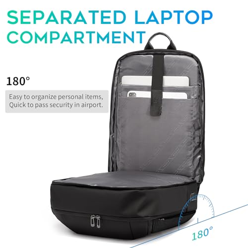 Men's Laptop Backpack Fits 15.6 Inch Notebook with USB3.0 Fast Charging Port I317