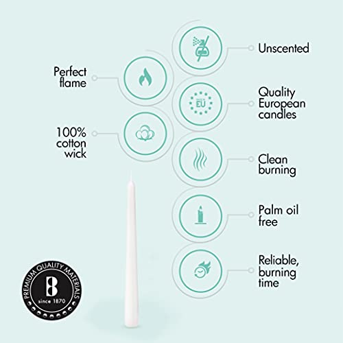 Long White Taper Candles, 30 Count, 10-inch Unscented Candlesticks M628