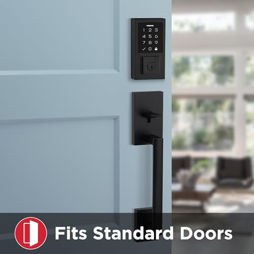 Matte Black Electronic Touchpad Deadbolt O4496