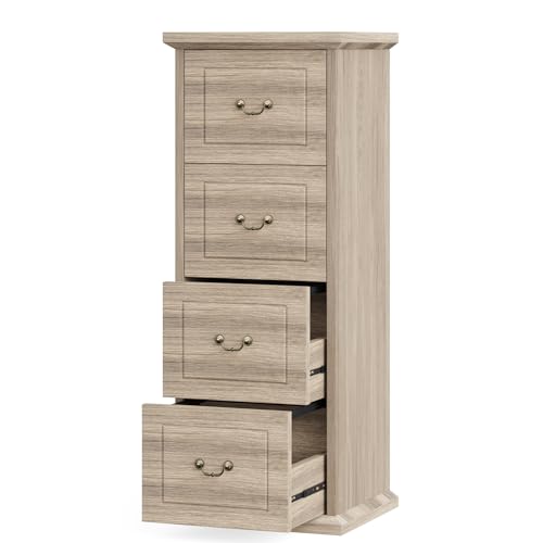 Walnut 4-Drawer Vertical File Cabinet X57835