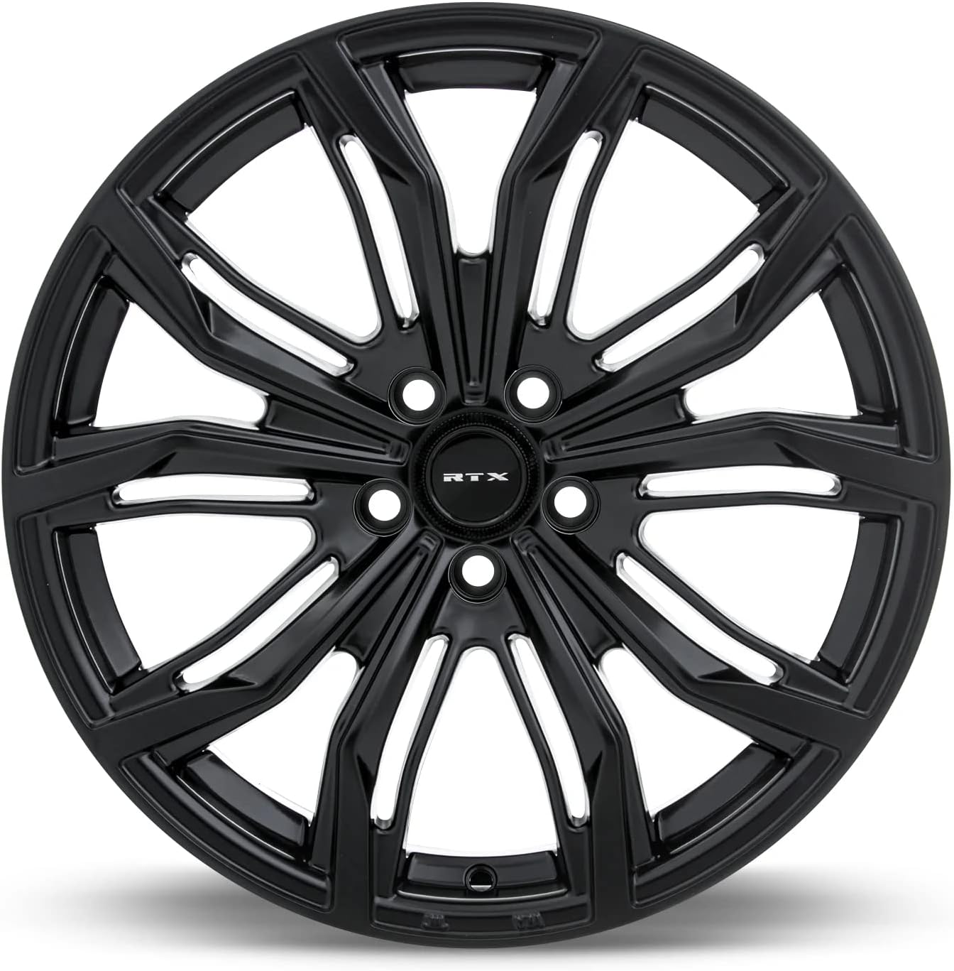 19x8.5 40 Offset 5x112 Bolt Pattern 66.6mm Hub Satin Black Rim D2189