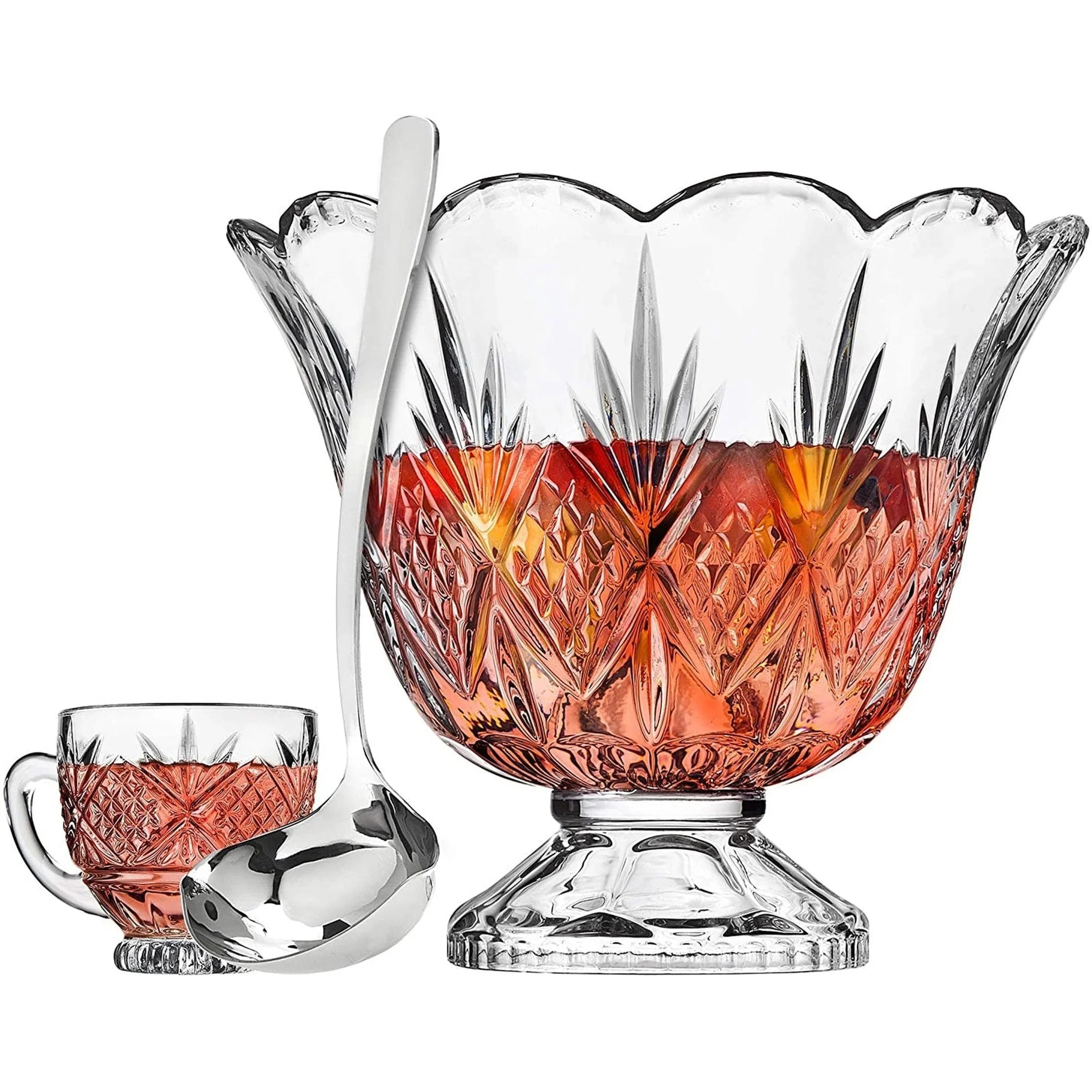 10 Piece Punch Bowl & Punch Glass Set A8143