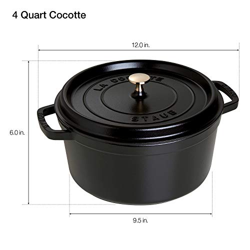 Black Matte Cast Iron Dutch Oven 5.5-qt Q8058