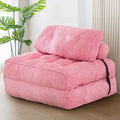 Pink Folding Sofa Bed with Pillow J1779