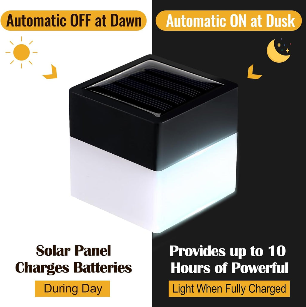 20 Pack Solar Fence Post Cap Lights 2 x 2 Inches White Light L898