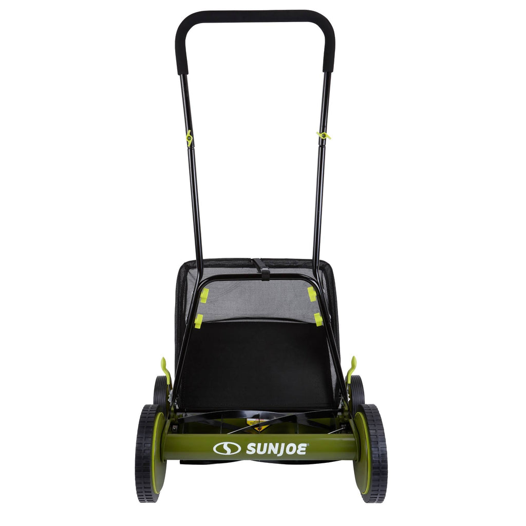 Black Manual Reel Mower with Grass Catcher S60857