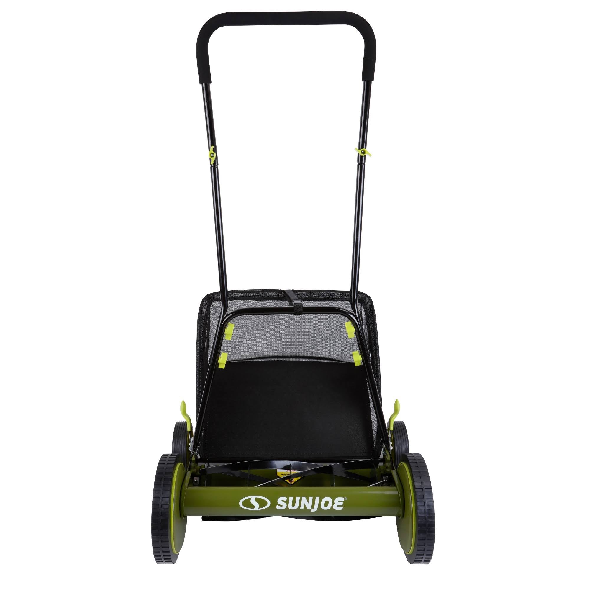 Black Manual Reel Mower with Grass Catcher S60857