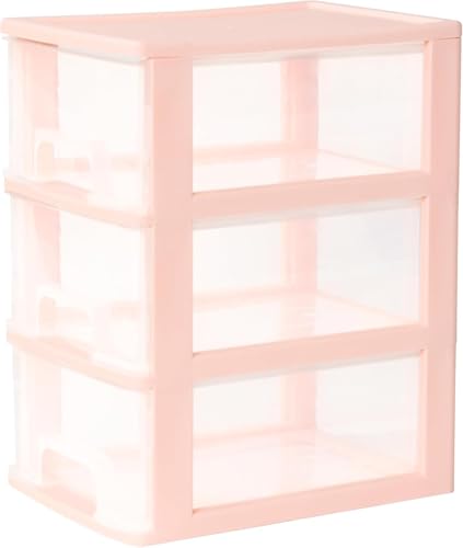 White Plastic 3 Drawer Desktop Organizer Z36015