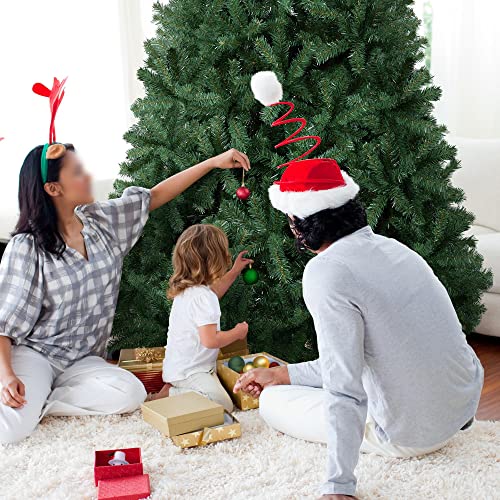 6ft Artificial Christmas Tree with Metal Hinges and Foldable Base D295856