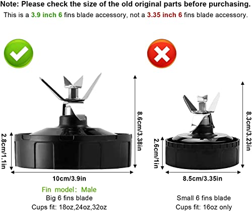 6 Fins Pro Extractor Blade for Nutri Ninja Auto iQ Y23980