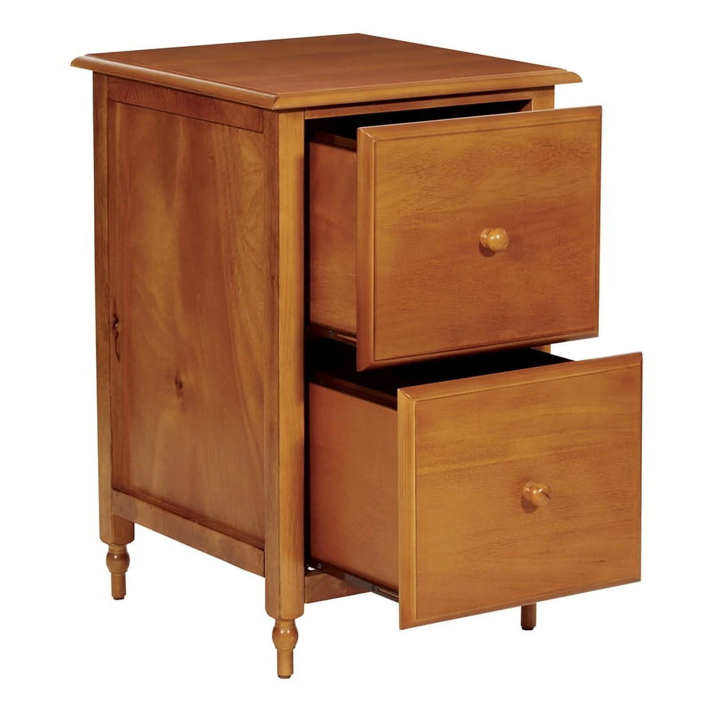 2 Drawer Wood File Cabinet in Antique Cherry D713