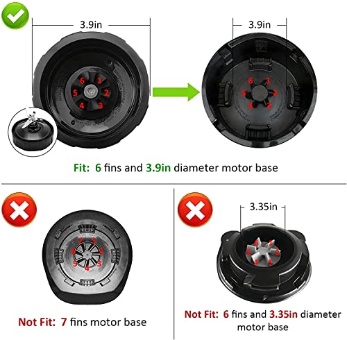 6 Fins Pro Extractor Blade for Nutri Ninja Auto iQ Y23980