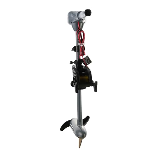 55lb Thrust Transom Mounted Saltwater Electric Trolling Motor with LED Battery Indicator (24" Shaft) J1077