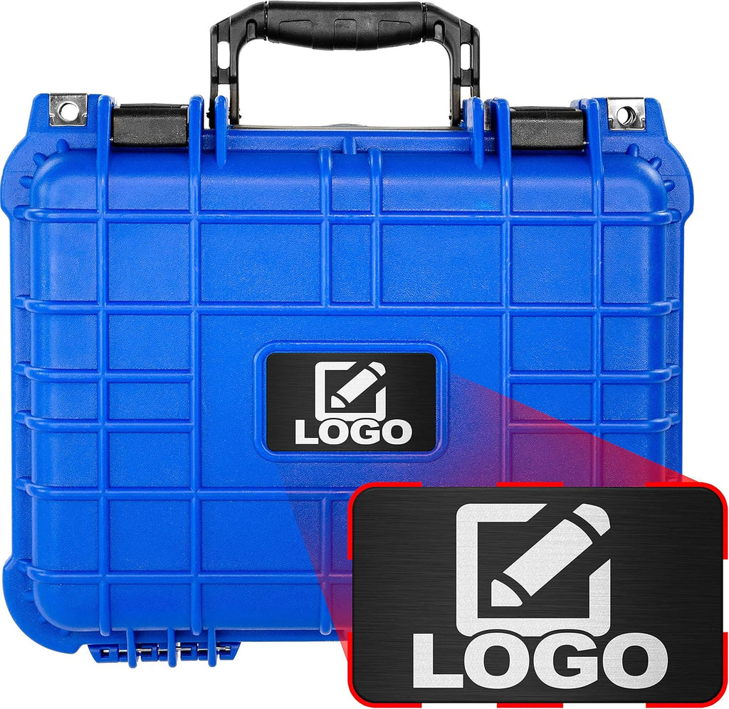 Neon Blue Waterproof Shockproof Hard Case with Foam 13.37 Inch 11.62 Inch 6 Inch Pack of 2 V551584