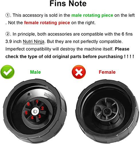 6 Fins Pro Extractor Blade for Nutri Ninja Auto iQ Y23980