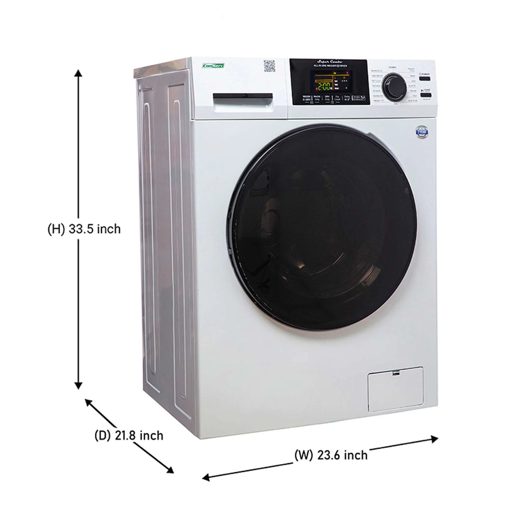 15 lbs Compact Combo Washer Dryer in White A427