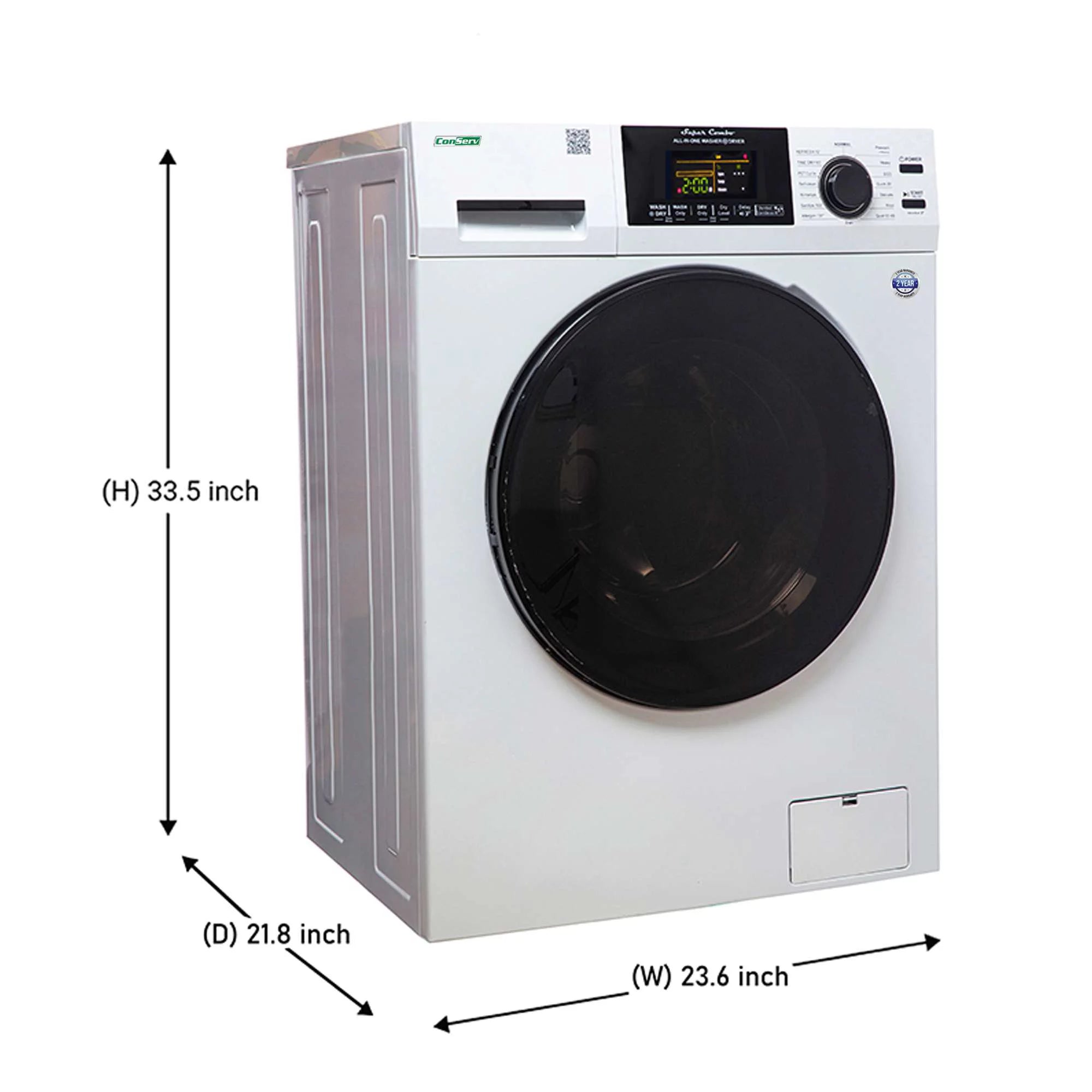 15 lbs Compact Combo Washer Dryer in White A427