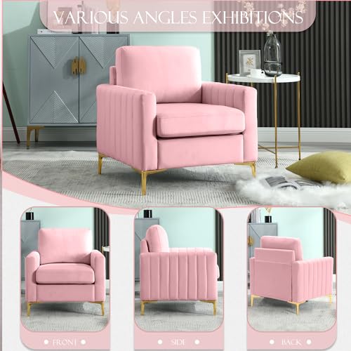 Pink Velvet 3 Piece Sofa Set A3120