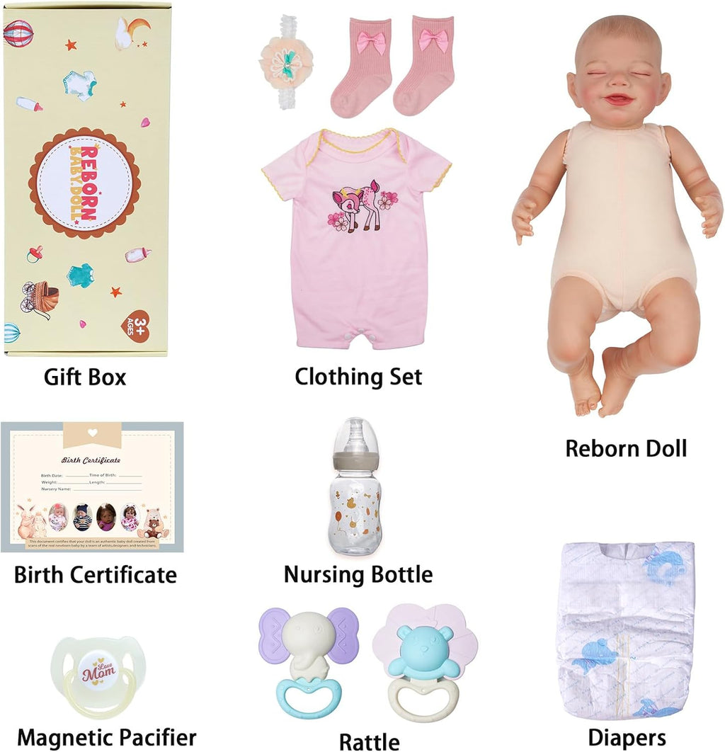 20 Inch Cloth Body Reborn Baby Doll G302262