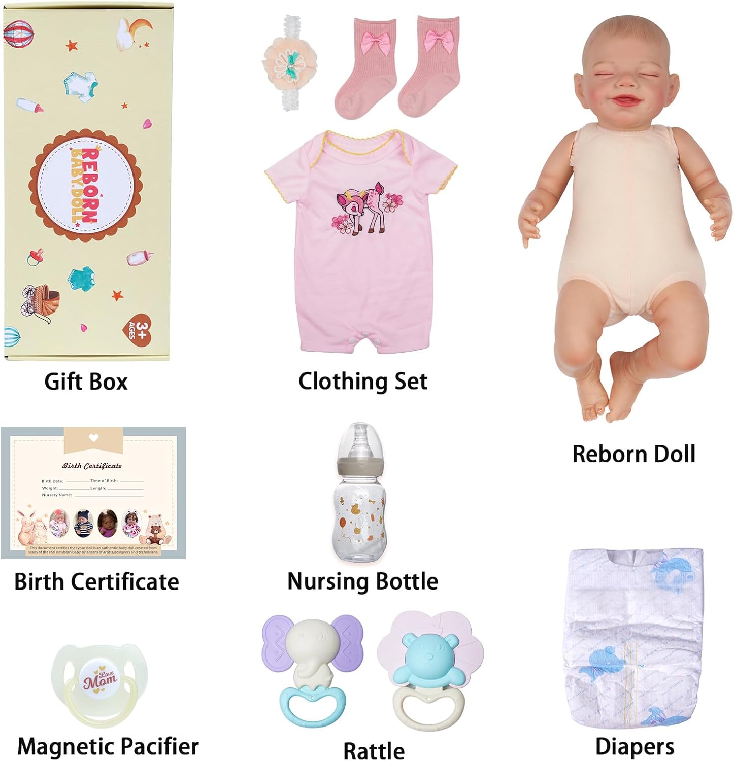 20 Inch Cloth Body Reborn Baby Doll G302262