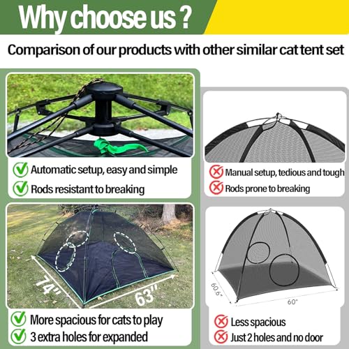 6-in-1 Outdoor Cat Play Tents and Tunnels H6777