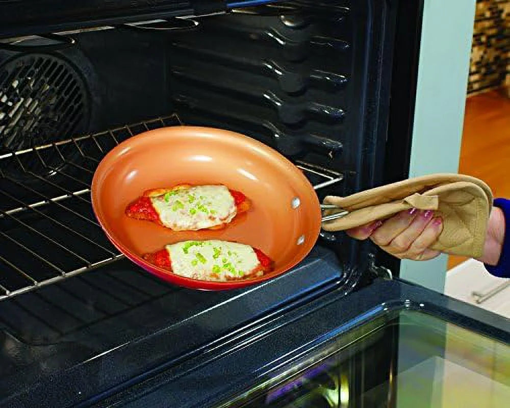 10 pc copper-infused ceramic non-stick cookware set H446