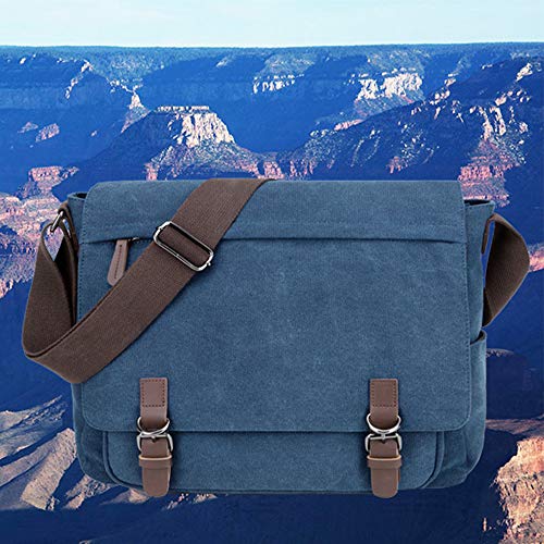 Canvas Messenger Bag for 15.6 Inch Laptop H36625