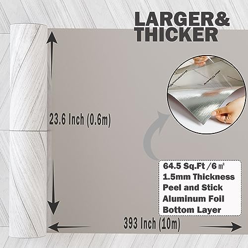 Light Wood Peel and Stick Vinyl Flooring Roll 23"x 393" 64 Sq.Ft I484