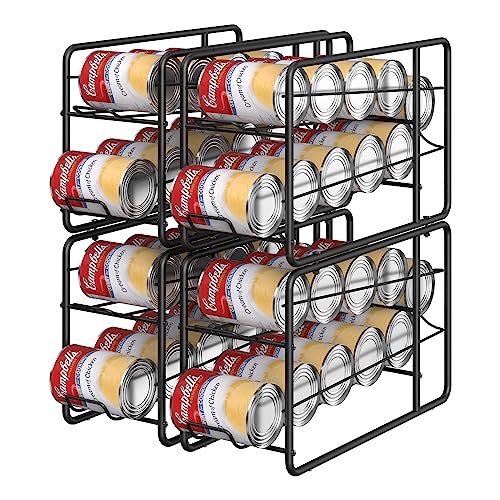 4 Pack Black Stackable Can Dispenser Rack S8826