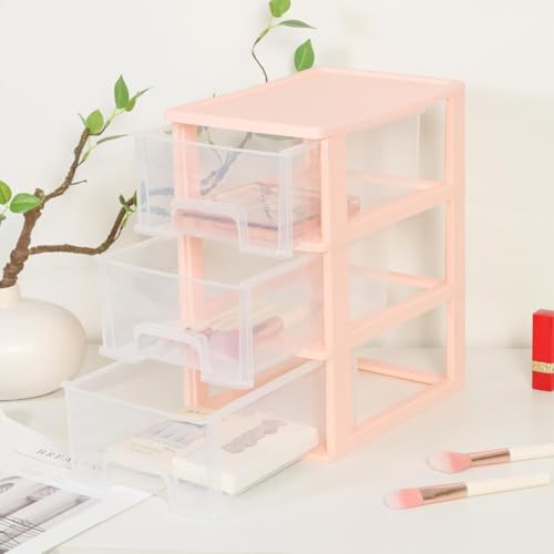 White Plastic 3 Drawer Desktop Organizer Z36015