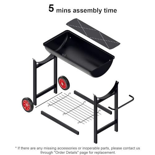 Metal Raised Planter Box on Wheels with Gardening Kit B381099