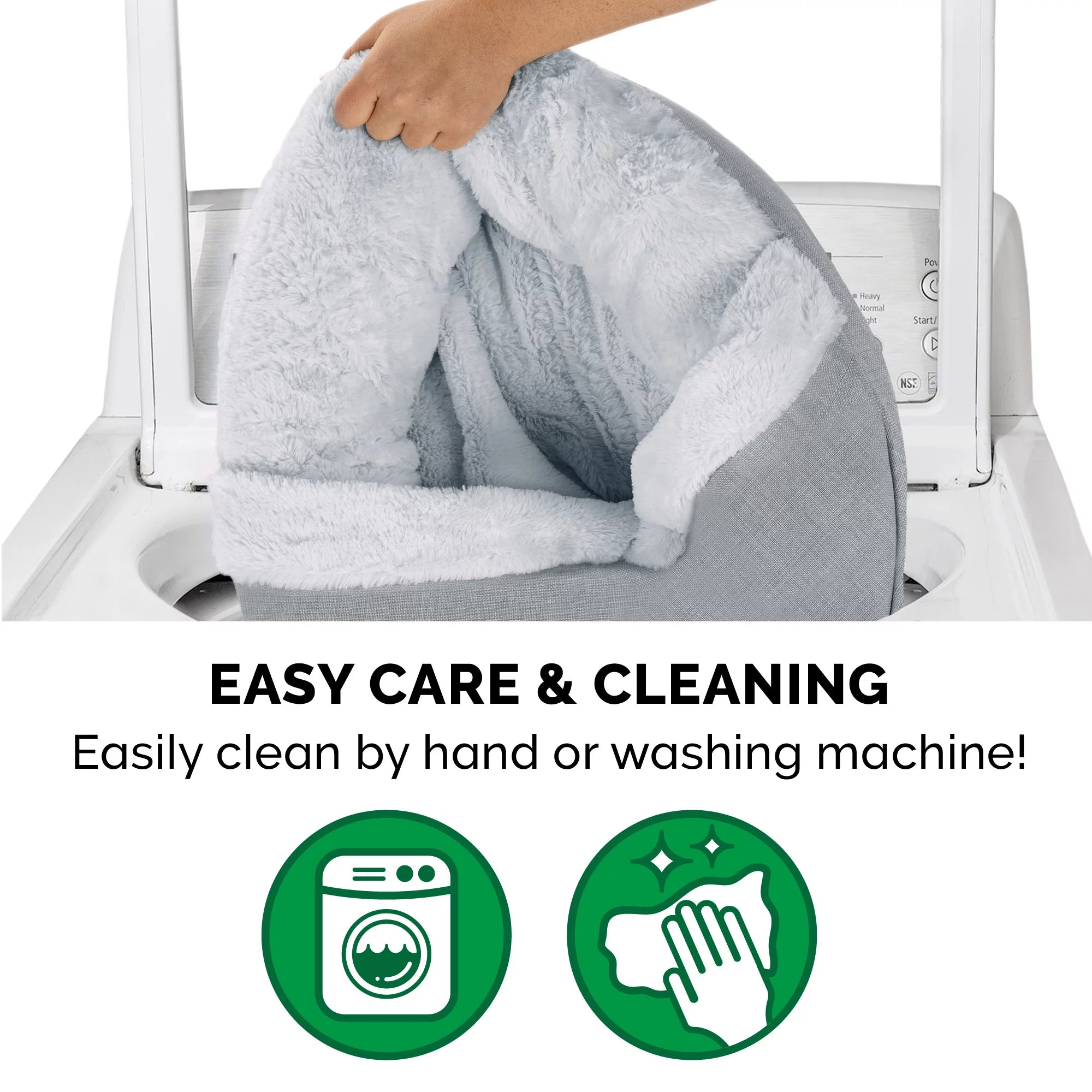 Mist Gray Small Plush Hooded Donut Pet Bed U46967