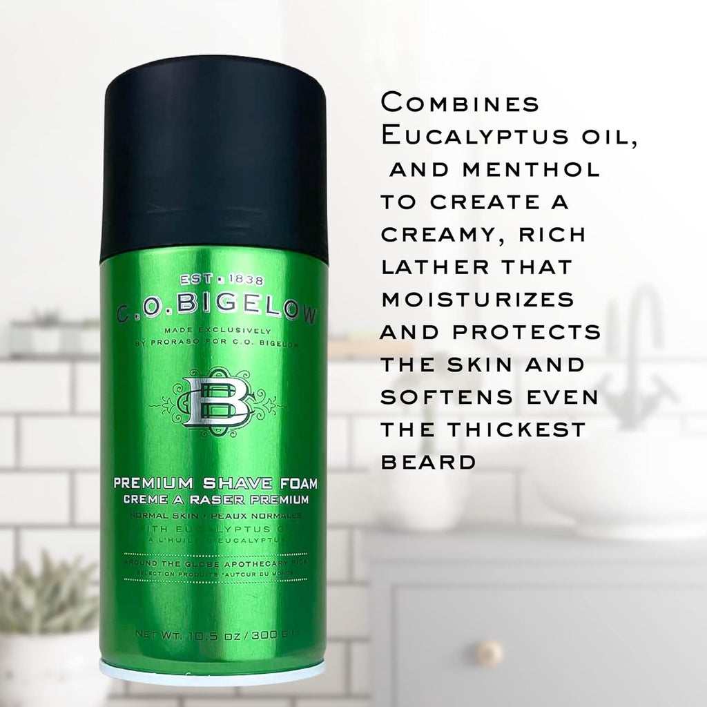 Premium Shave Foam with Eucalyptus Oil and Menthol, 10.5 oz X431