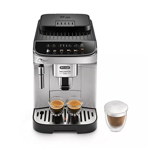 Fully Automatic Bean to Cup Espresso Cappuccino and Iced Coffee Maker, Black, Silver O785760