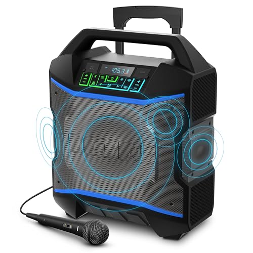 Portable Bluetooth Outdoor Party Speaker with 4 Speakers, Radio, USB Port, 120W S165425