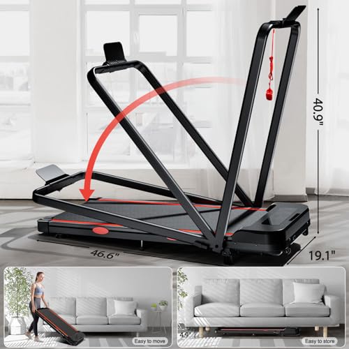 3 in 1 Walking Pad Treadmill with Handle Bar & Incline, 300 lb Capacity, 2.5HP G83661